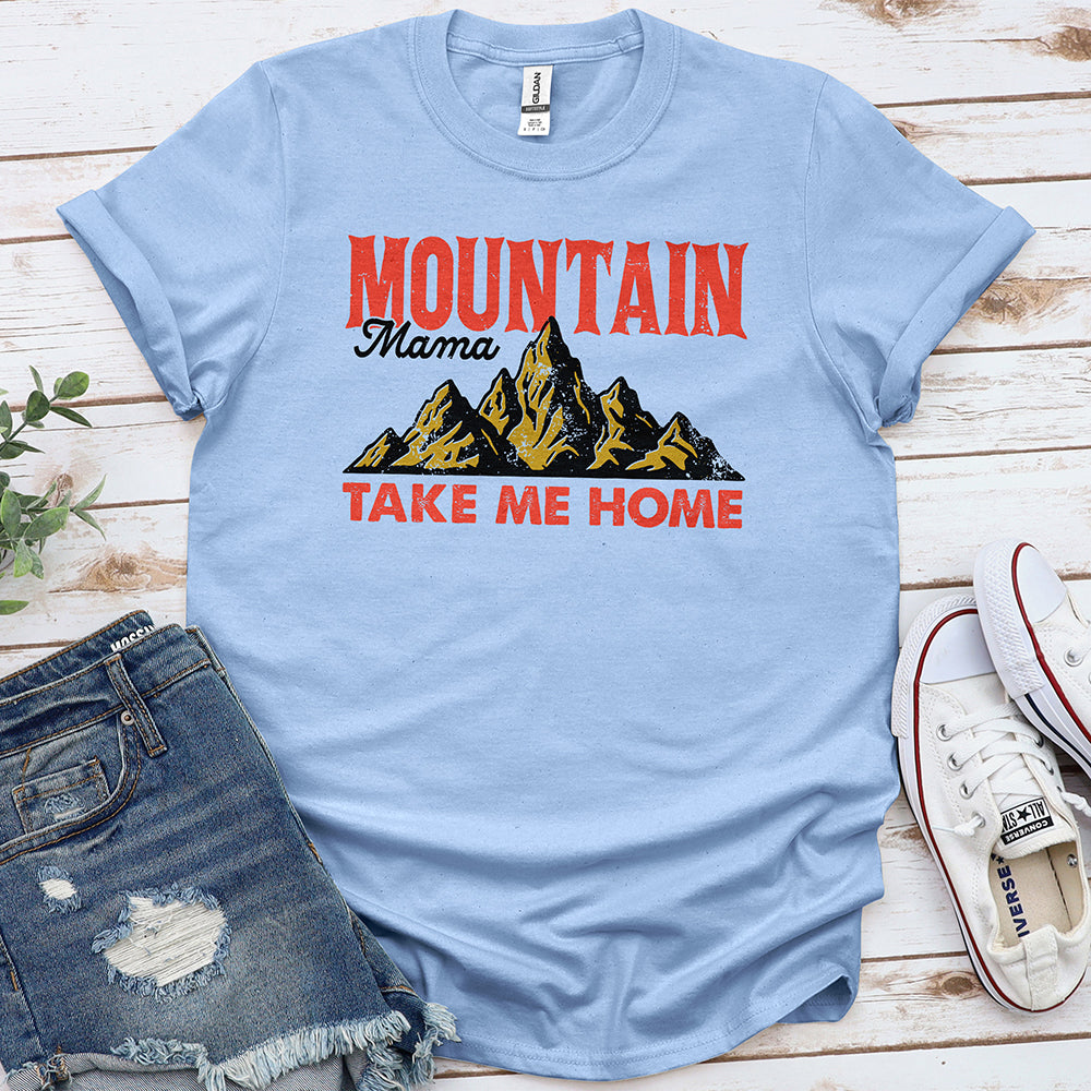 Mountain Mama Tee - Light Blue