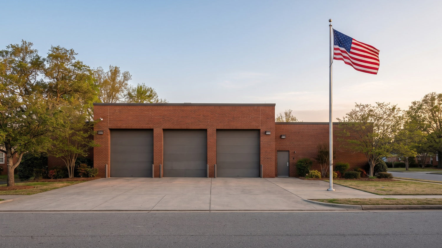 American Flag at a Fire Station: Display Rules