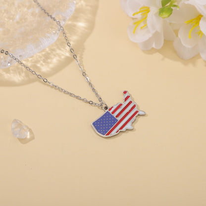 USA Map Pendant Necklace