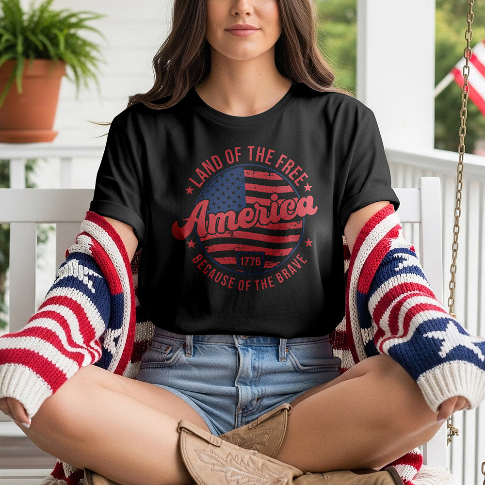 Land of the Free Because of the Brave Tee