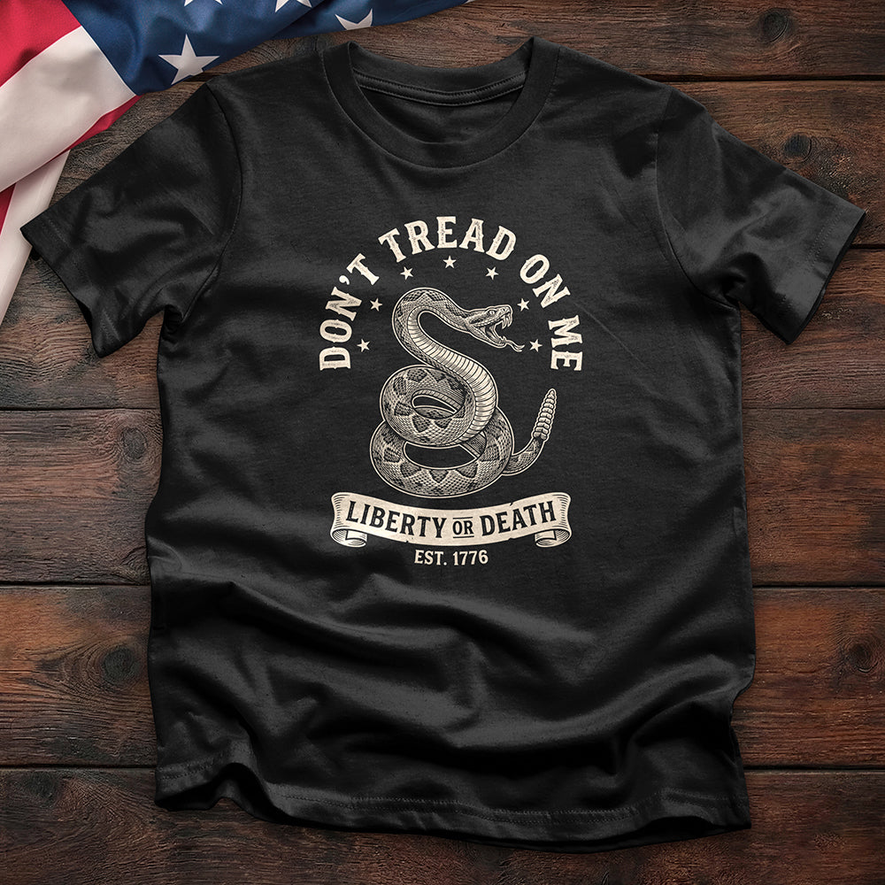 Don't Tread Liberty or Death Tee — Black