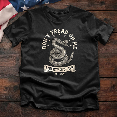 Don't Tread Liberty or Death Tee — Black