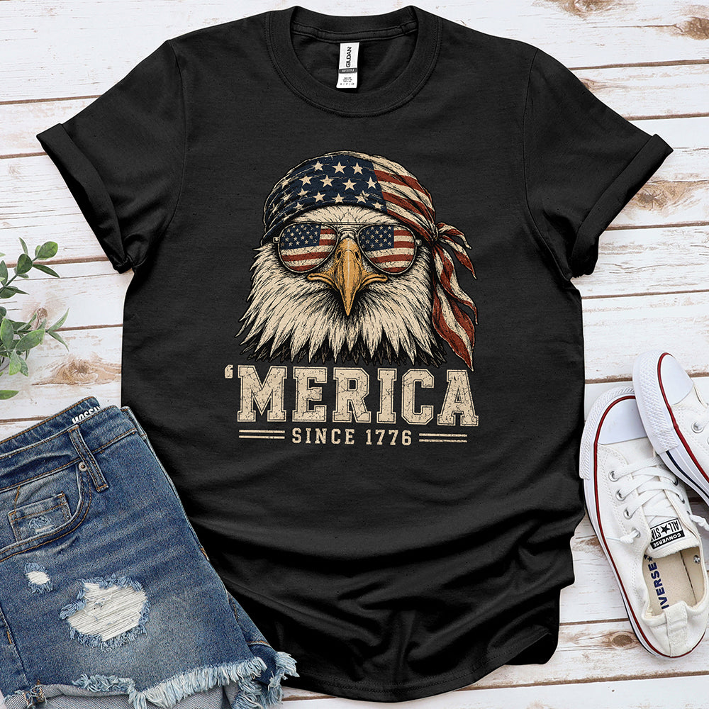 Merica Eagle Tee — Black
