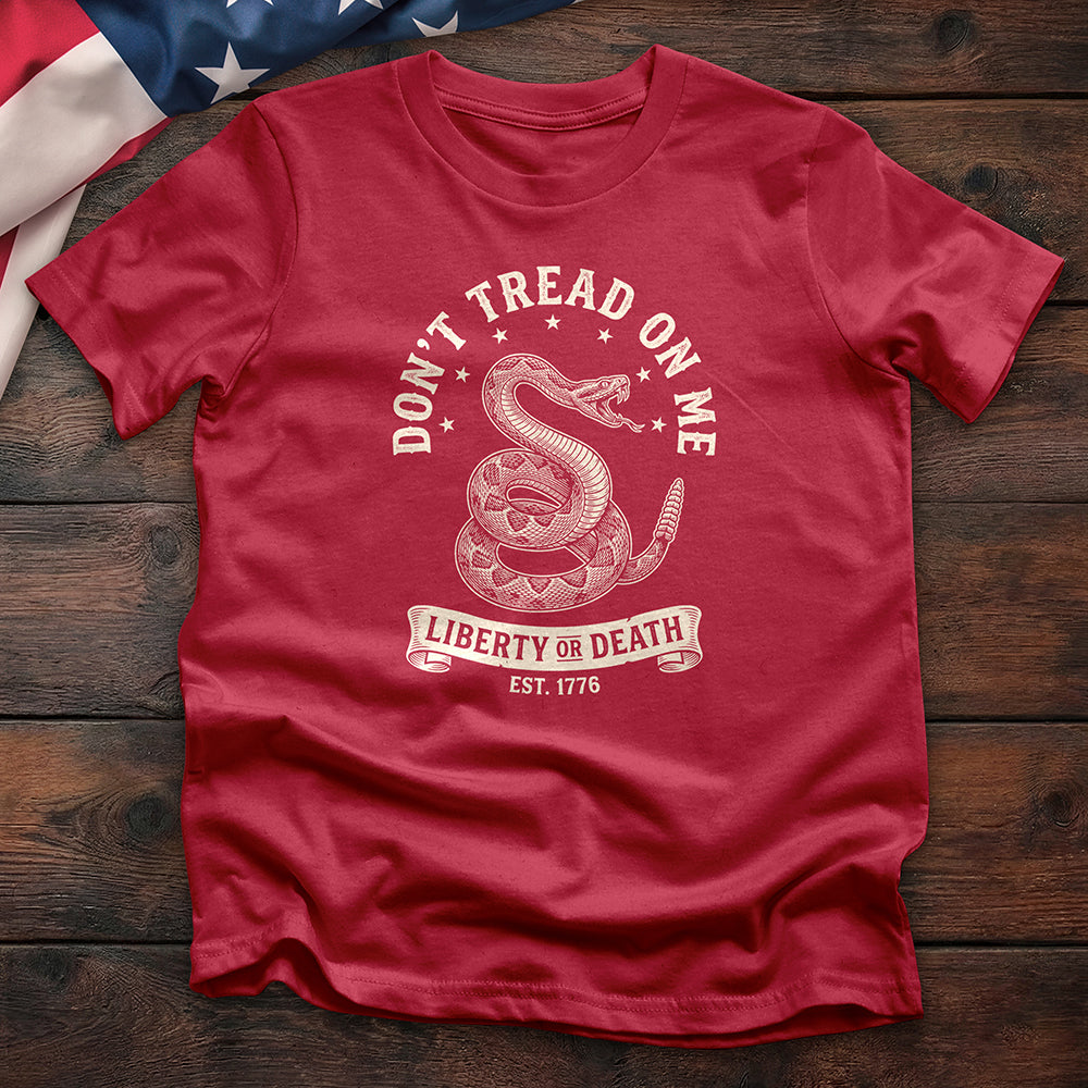 Don't Tread Liberty or Death Tee — Cardinal Red.jpg