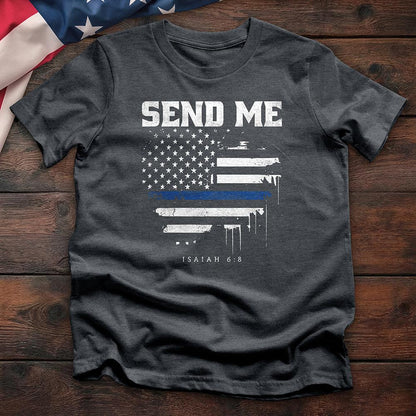 Send Me Isaiah 6:8 Flag Tee