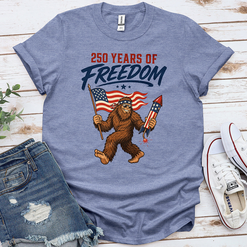 Bigfoot America 250 Tee — Heather Indigo
