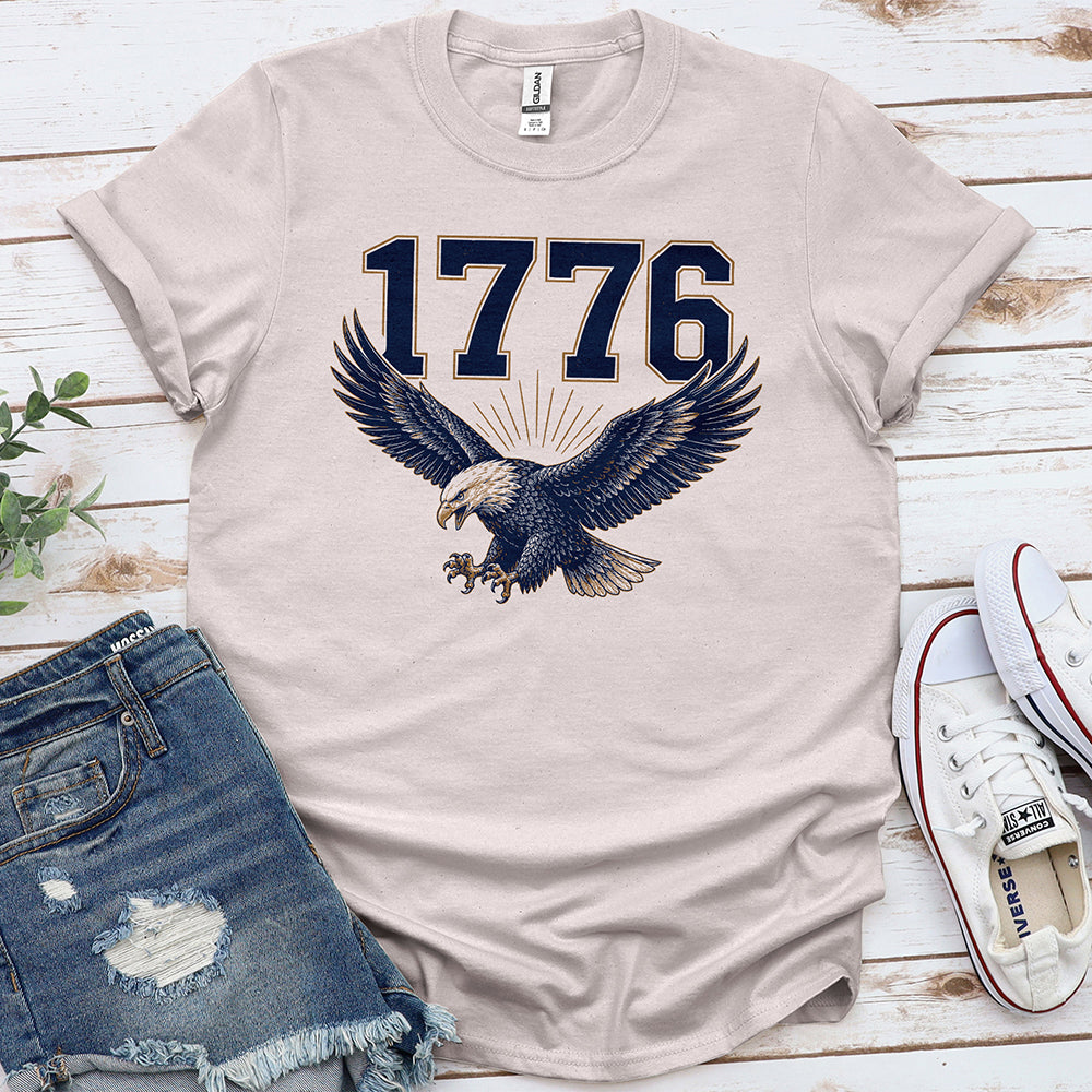 1776 Bald Eagle Tee — Ice Grey