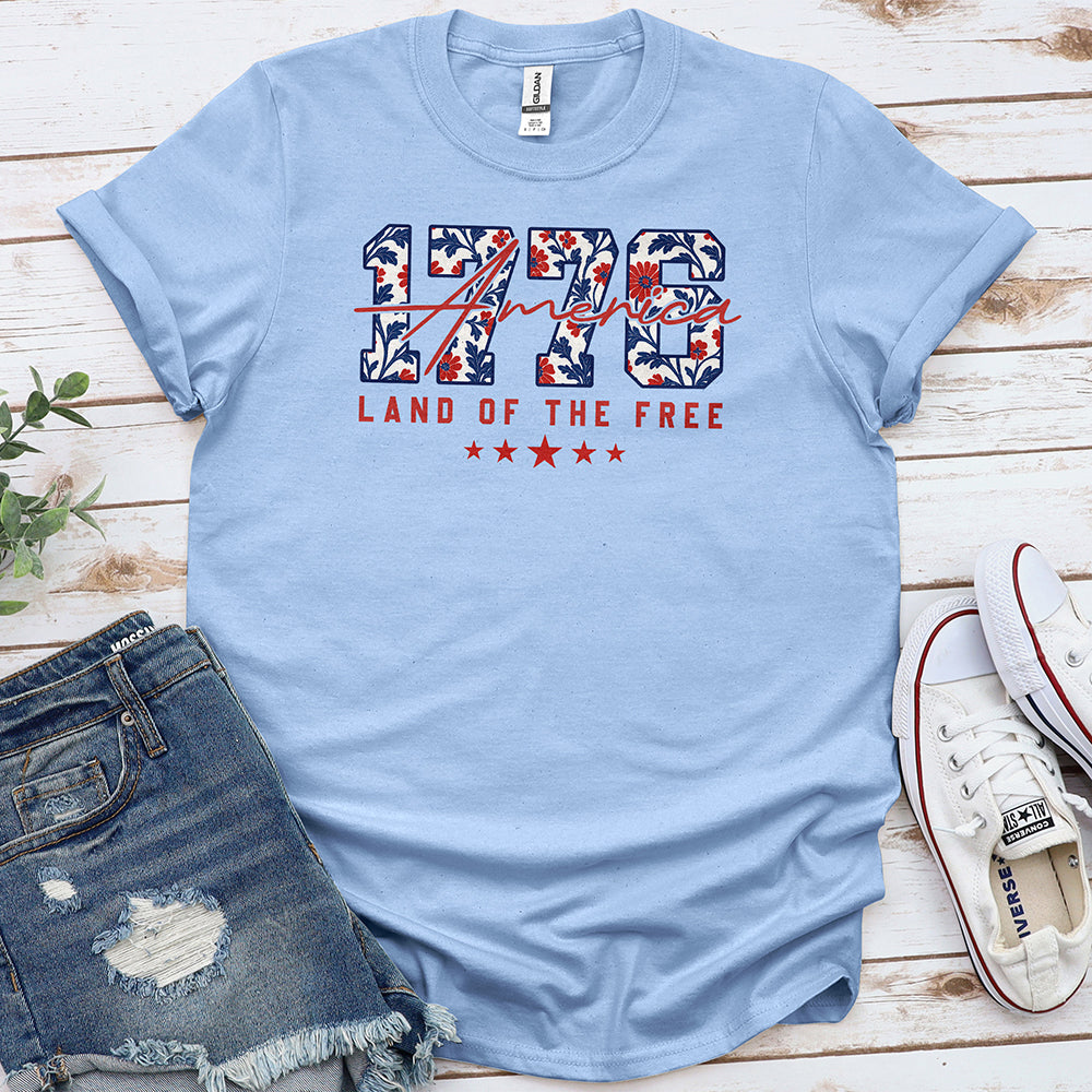 America 1776 Land of the Free Tee