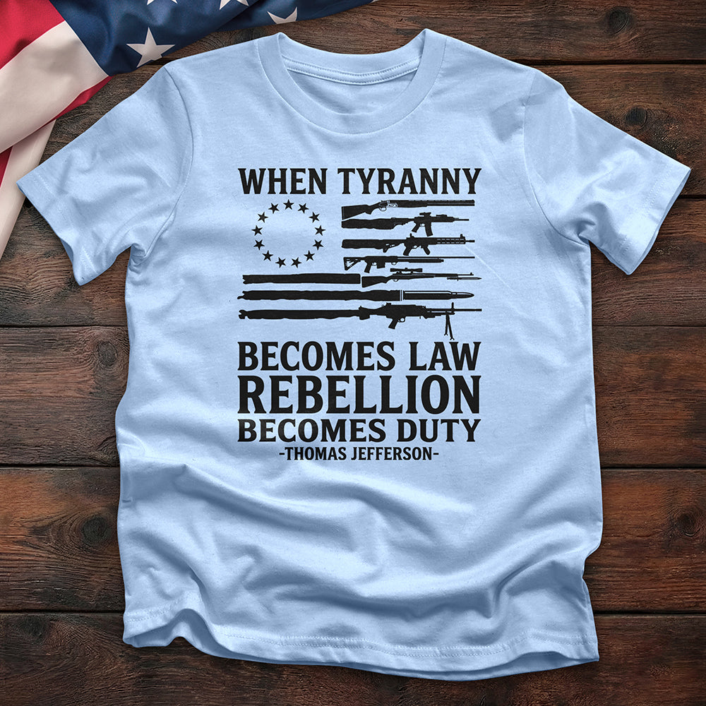 Thomas Jefferson Rebellion Quote Offer — Light Blue