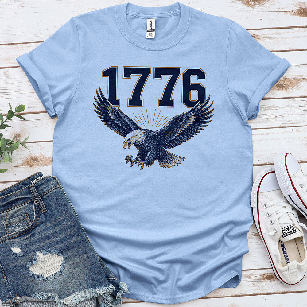 1776 Bald Eagle Tee — Light Blue