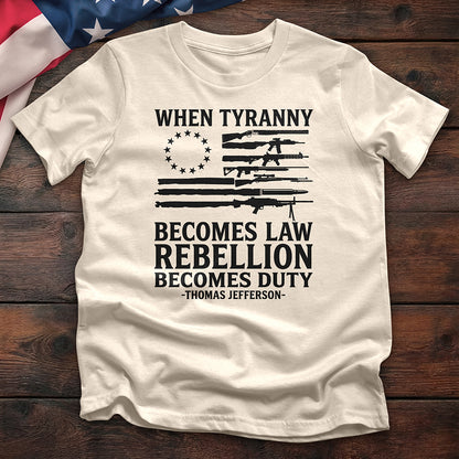 Thomas Jefferson Rebellion Quote Tee