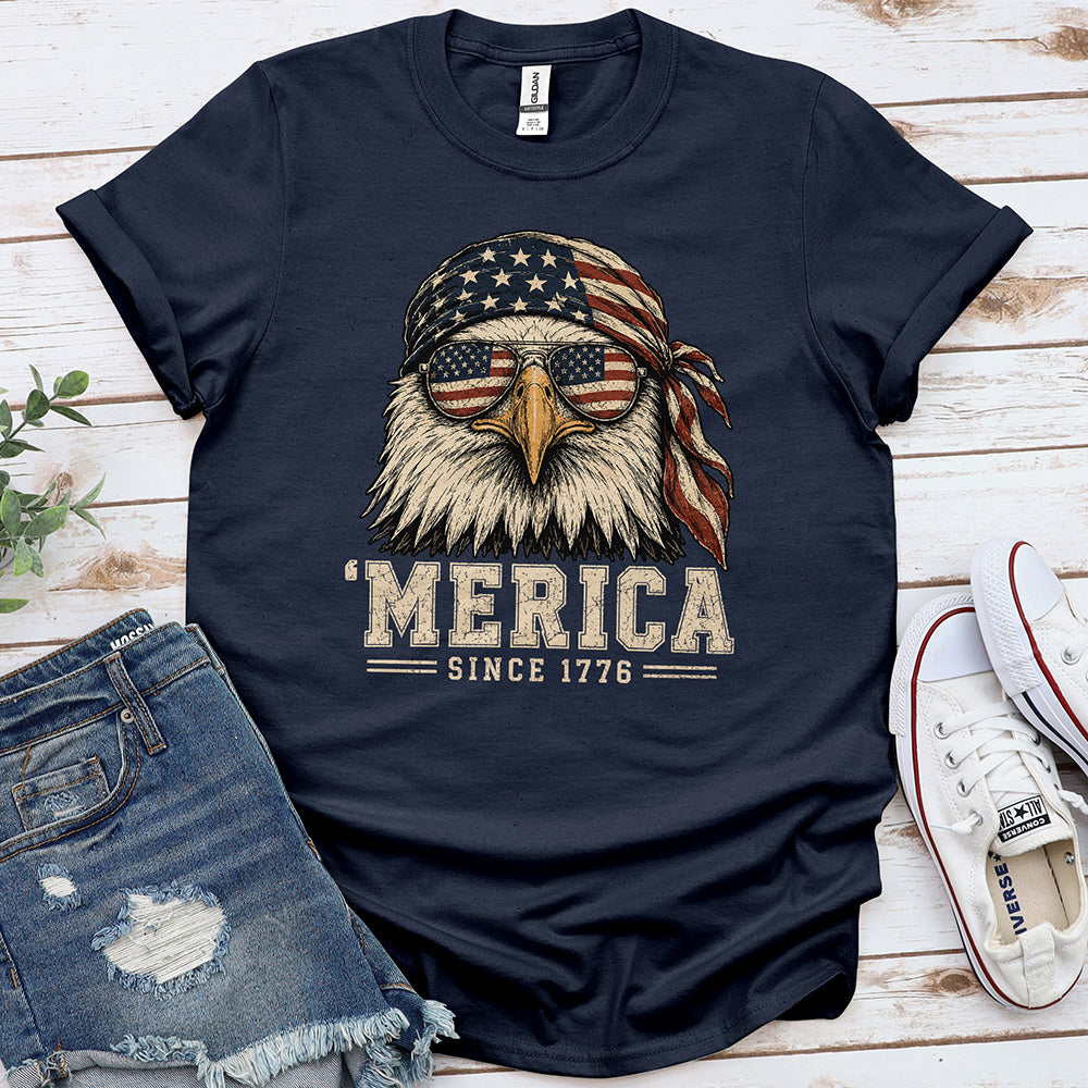 Merica Eagle Tee — Navy
