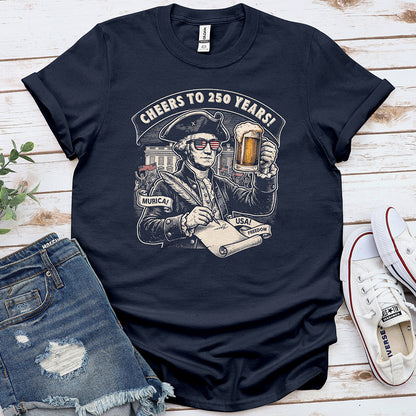 George Washington 250 Tee — Navy