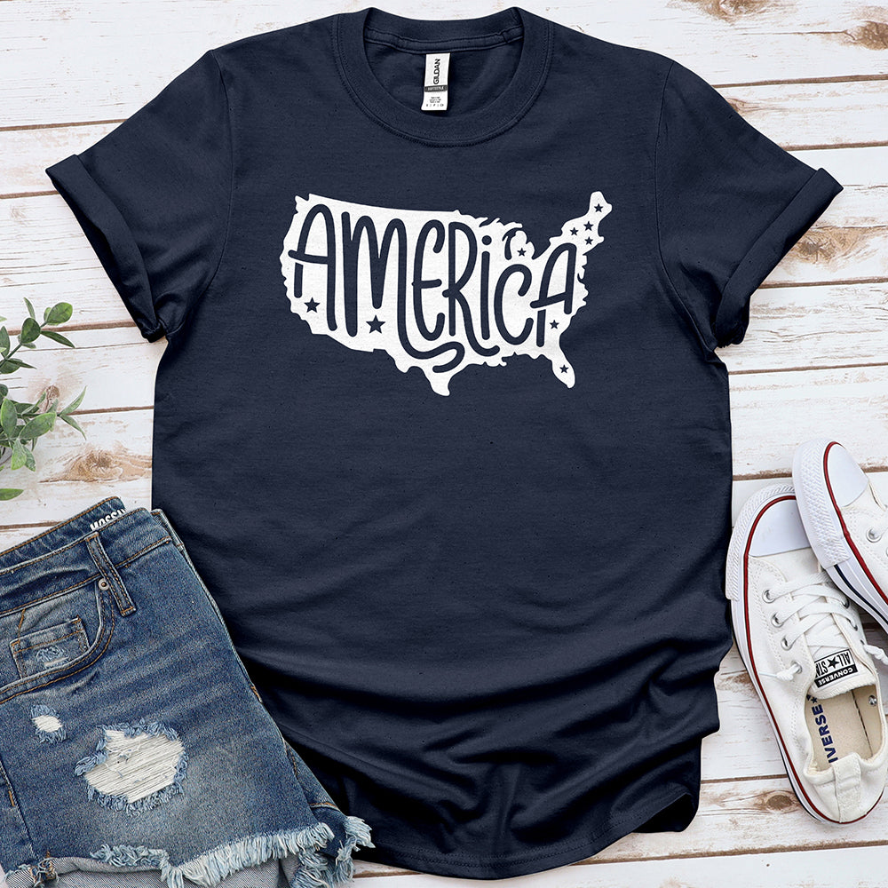 America Map Tee — Navy.jpg