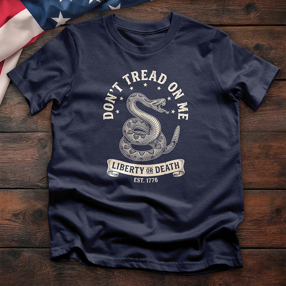 Don't Tread Liberty or Death Tee — Navy