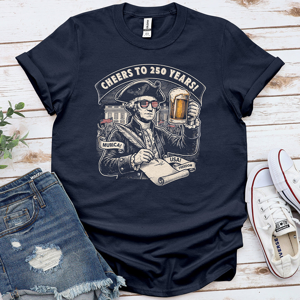George Washington 250 Tee — Navy