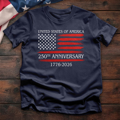 250th Anniversary Distressed Flag Tee