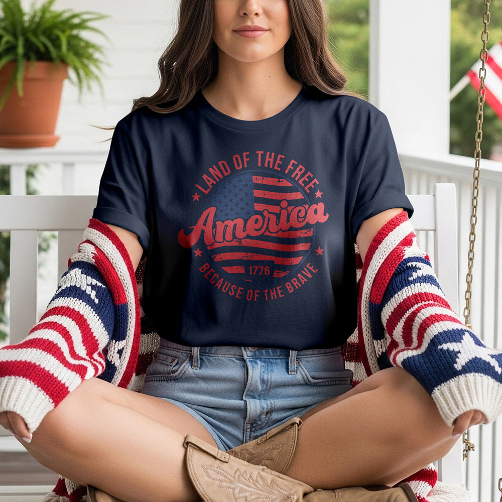 Land of the Free Because of the Brave Tee - Special Offer