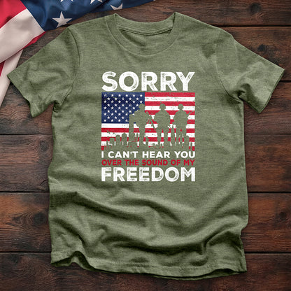 Sorry I Can’t Hear You Freedom Tee — PAF-0052_Mockup_Mockup_Heather_Military_Green.jpg