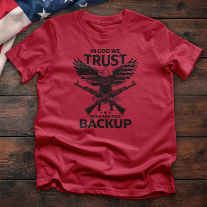 In God We Trust Guns Are Just Backup Tee — PAF-0076_Mockup_Cardinal_Red.jpg