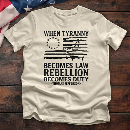Thomas Jefferson Rebellion Quote Tee