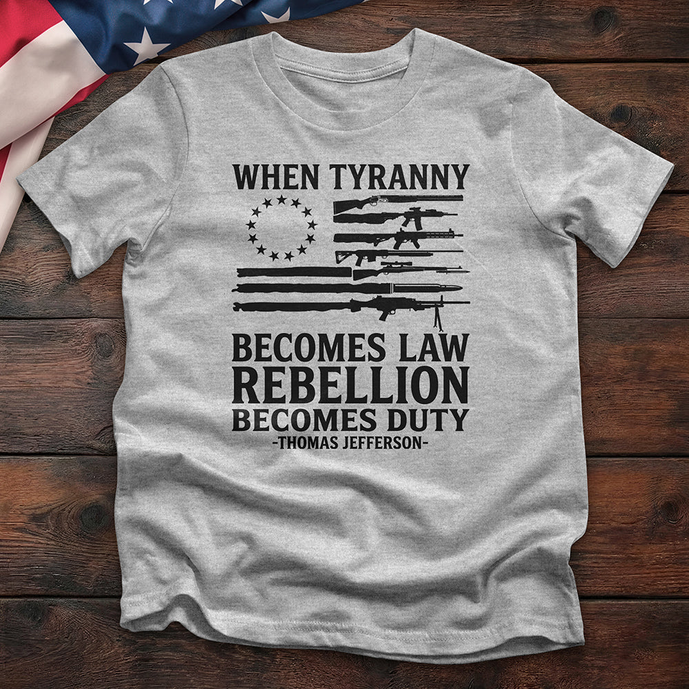 Thomas Jefferson Rebellion Quote Offer — Sports Gray