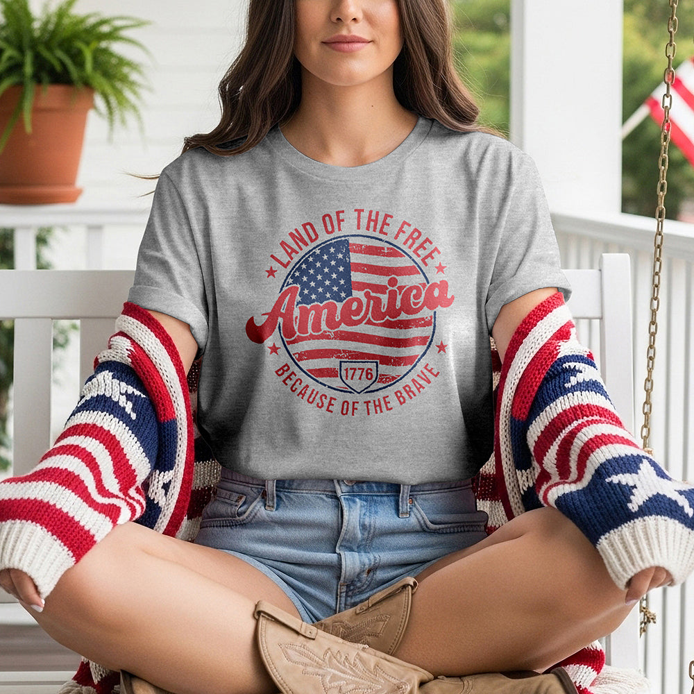 Land of the Free Because of the Brave Tee