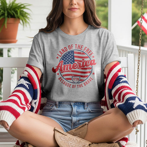 Land of the Free Because of the Brave Tee