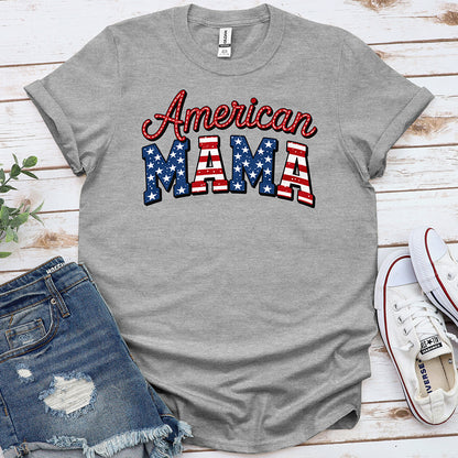 Patriotic Floral Mom Tee