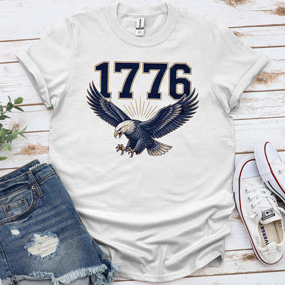 1776 Bald Eagle Tee — White
