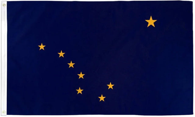 Alaska state flag 3x5ft polyester with gold stars on dark blue background, Proud & Free