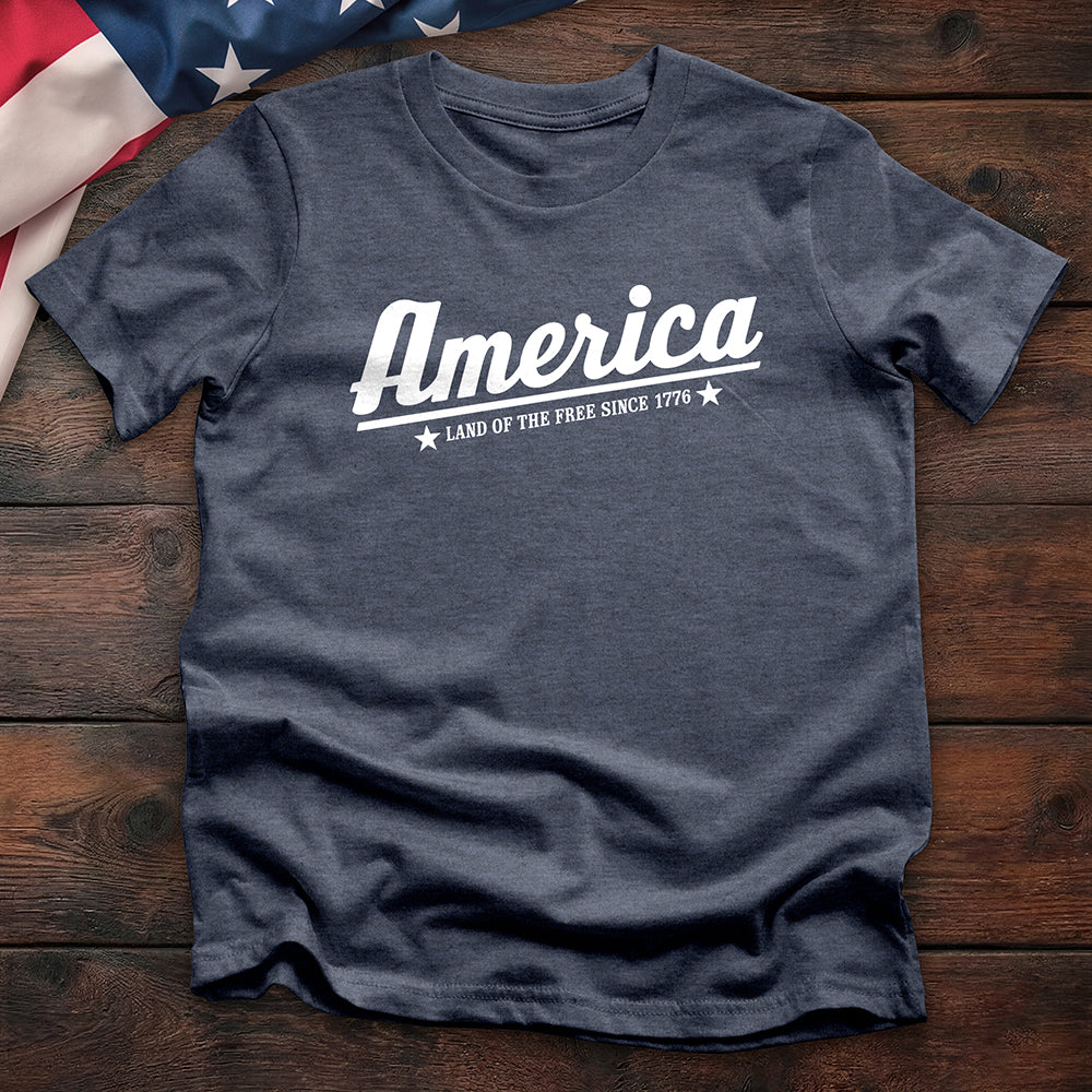 America - Land of the Free Since 1776 Tee - Navy