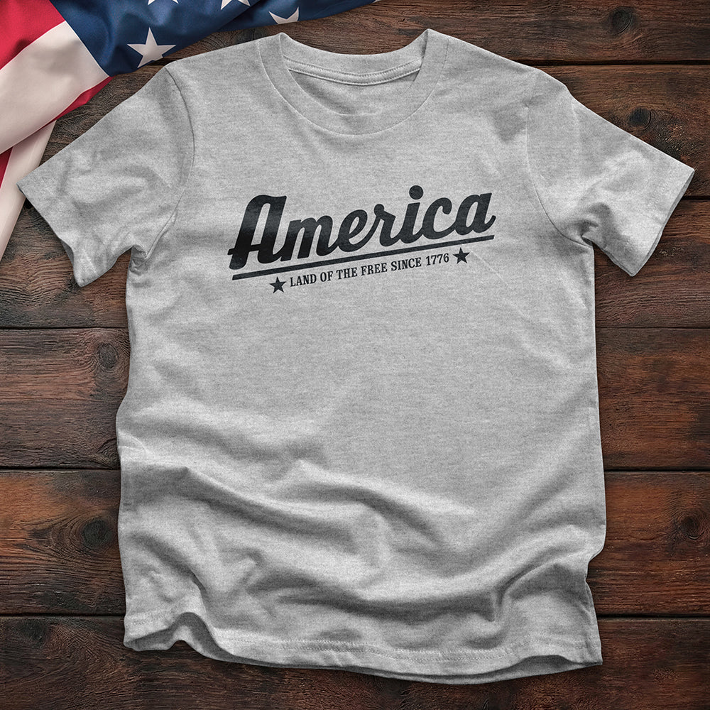 America - Land of the Free Since 1776 Tee - Sport Grey