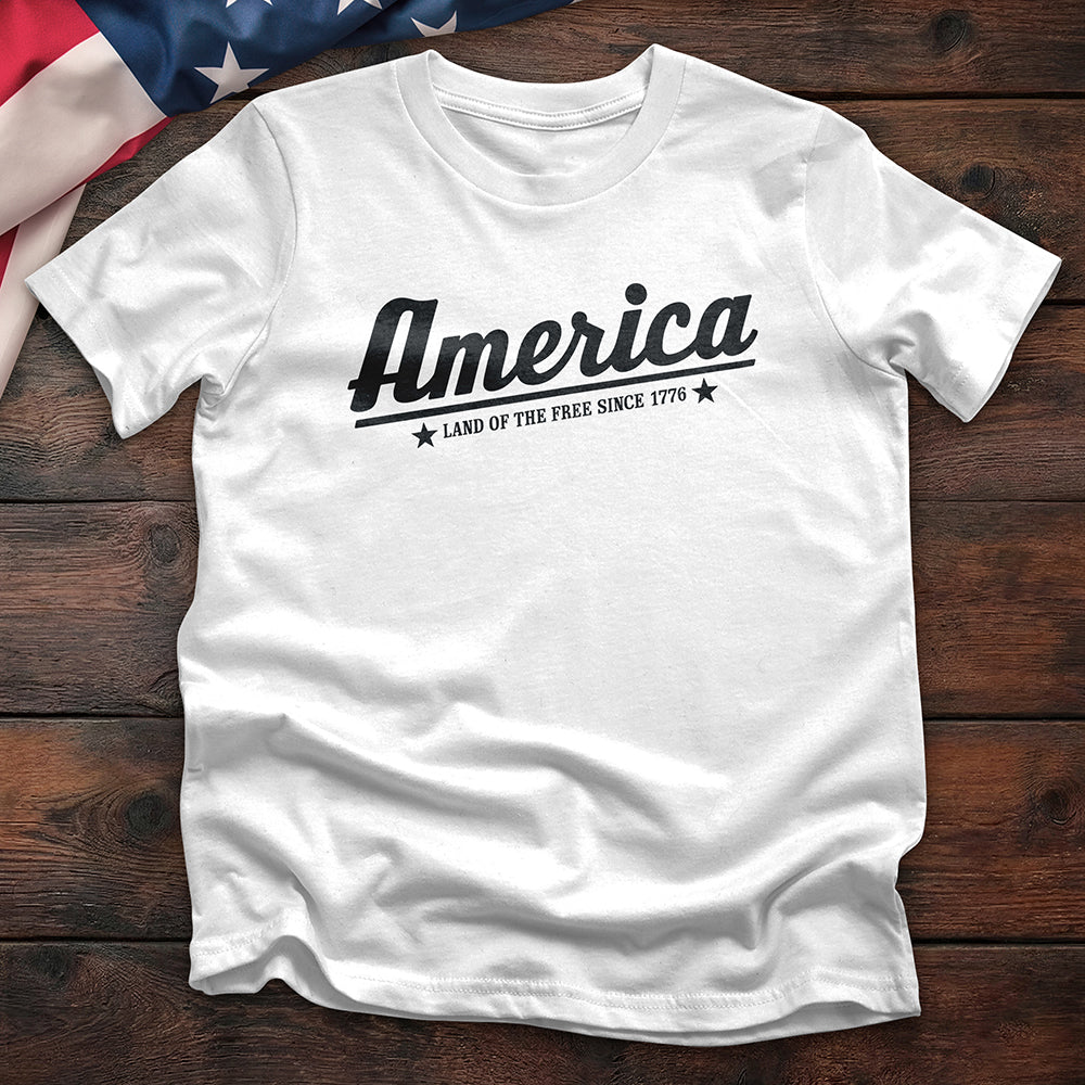 America - Land of the Free Since 1776 Tee - White