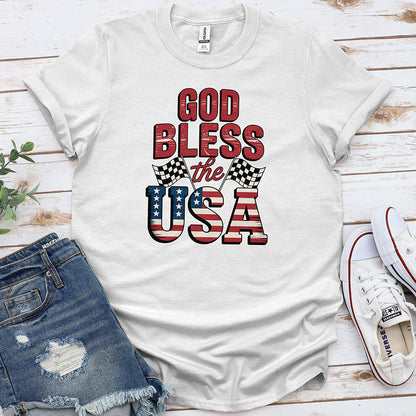 God Bless the USA Tee - White