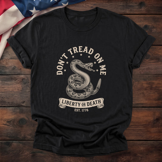 Don't Tread Liberty or Death Tee - Special Offer — Black