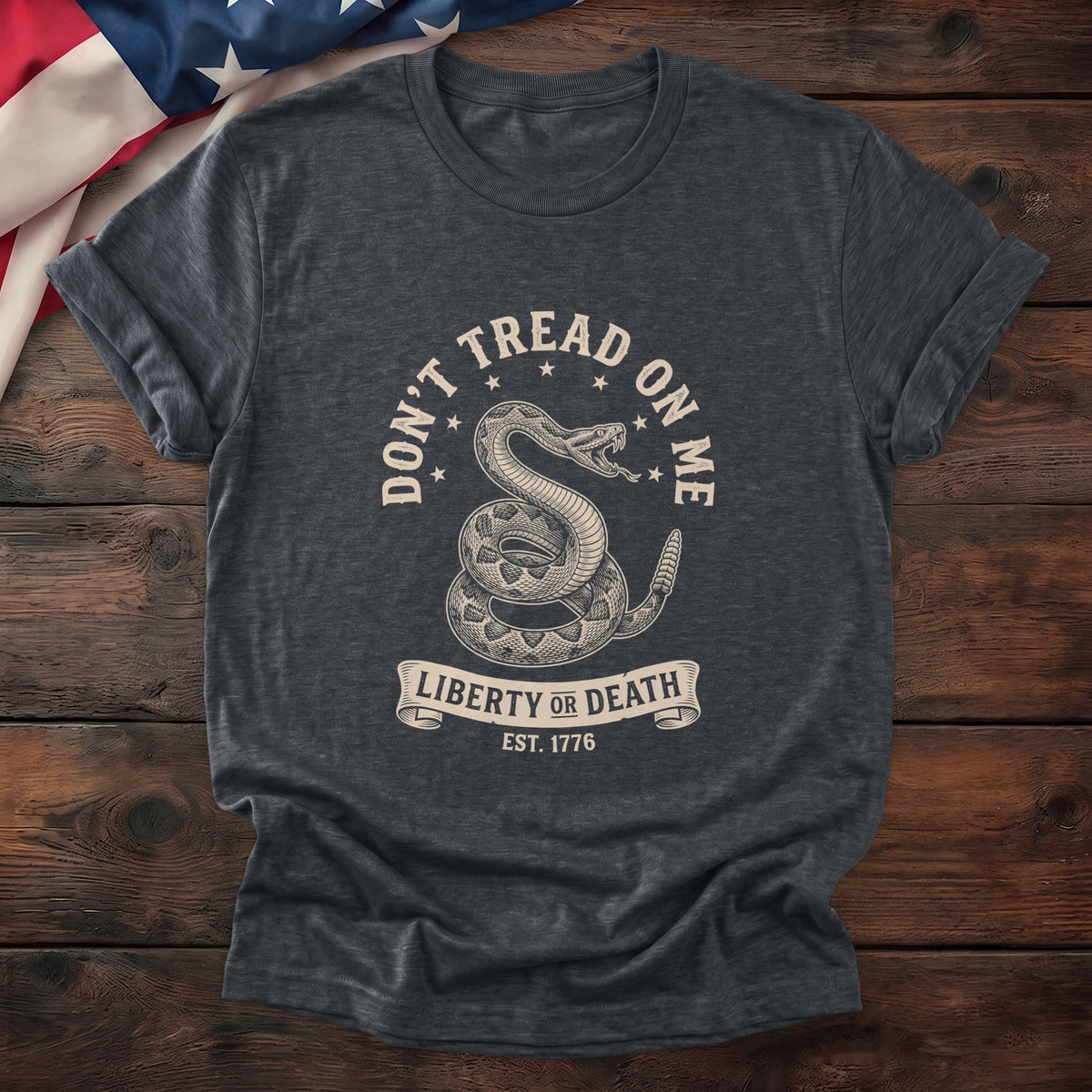 Don't Tread Liberty or Death Tee - Special Offer — Dark Heather