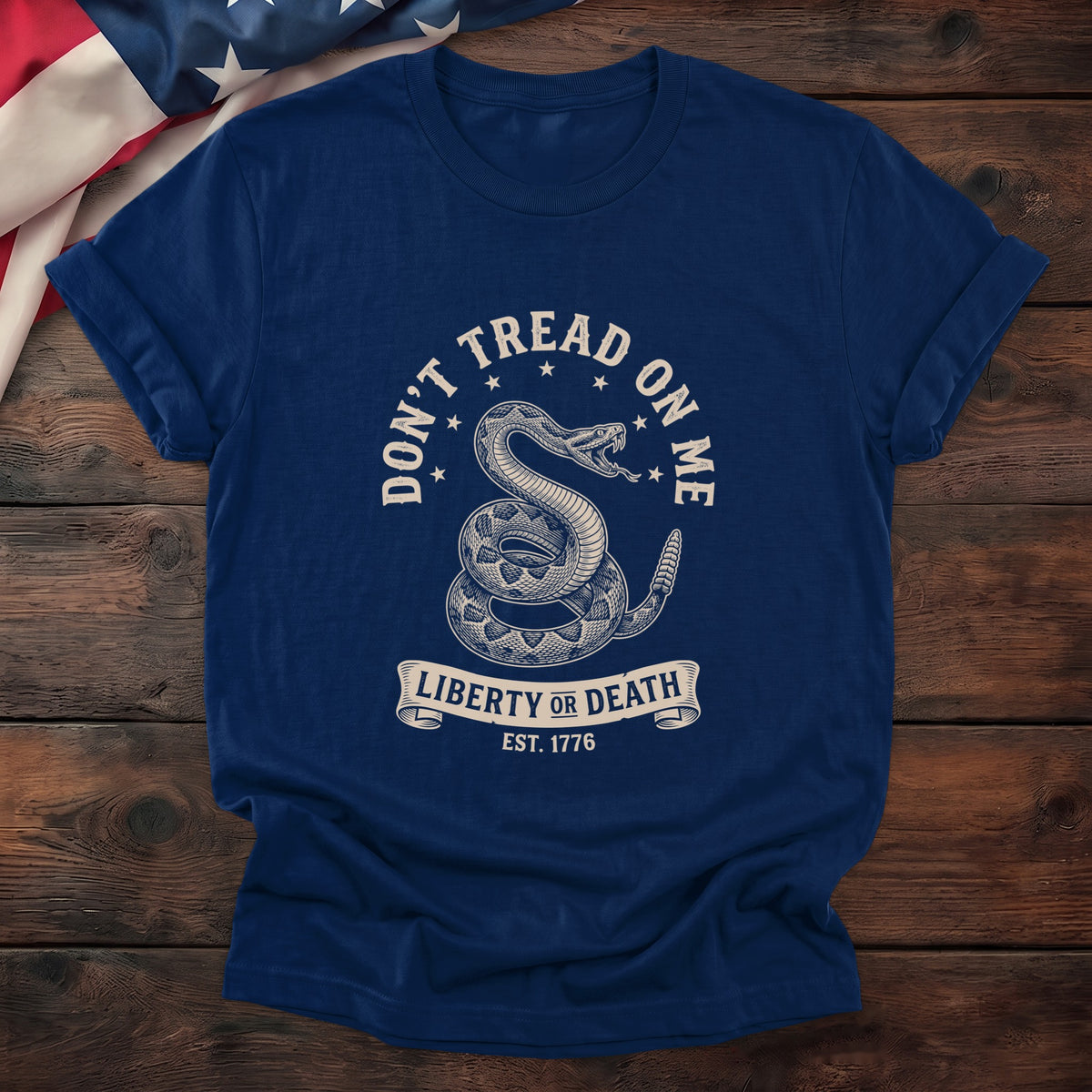 Don't Tread Liberty or Death Tee - Special Offer — Navy
