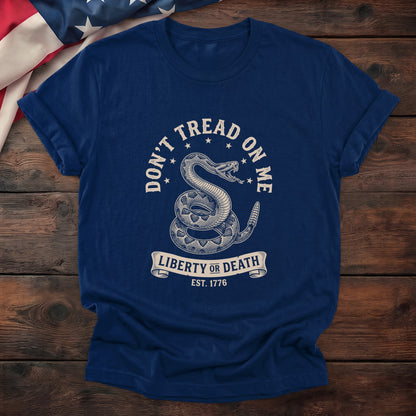 Don't Tread Liberty or Death Tee - Special Offer — Navy
