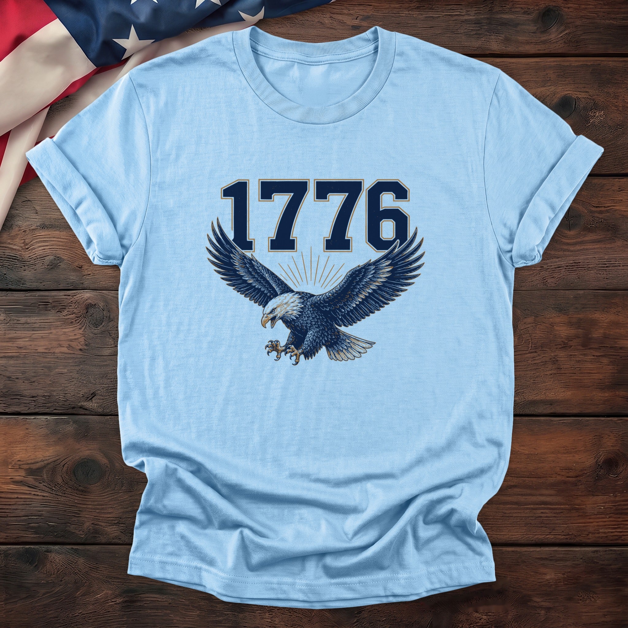 1776 Bald Eagle Tee - Special Offer — Light Blue