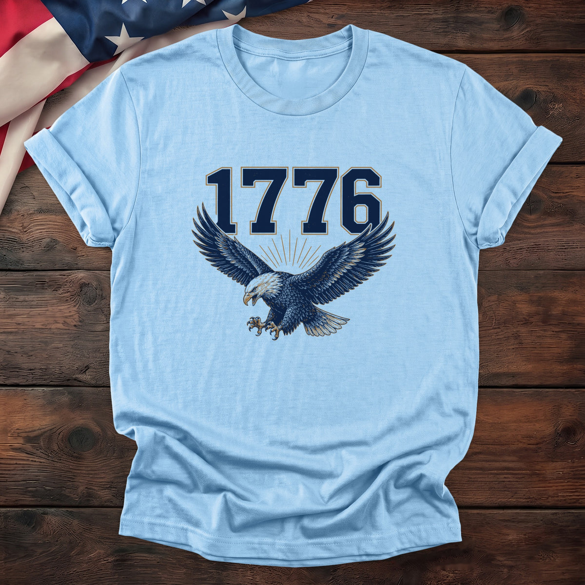 1776 Bald Eagle Tee - Special Offer — Light Blue