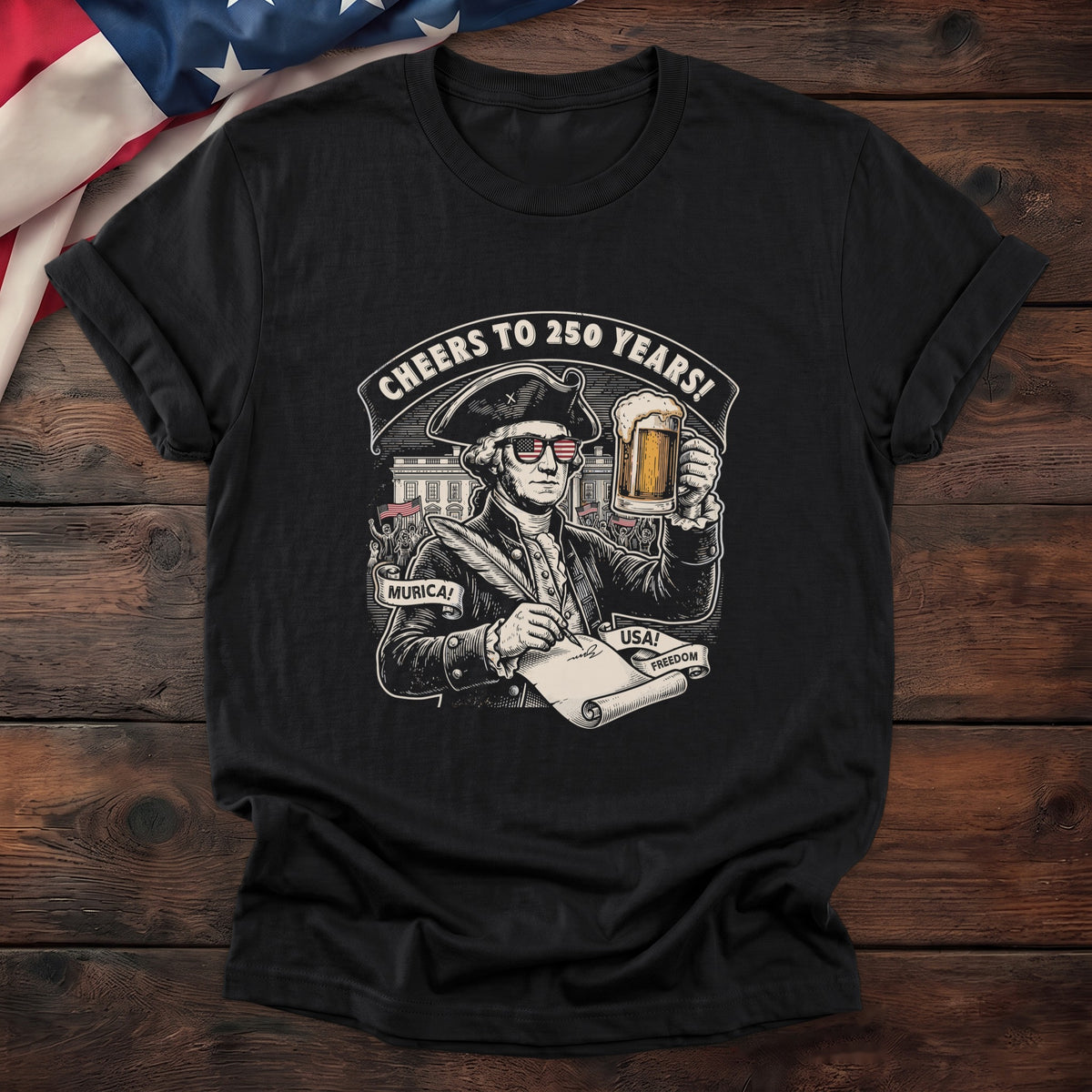 George Washington 250 Tee - Special Offer — Black