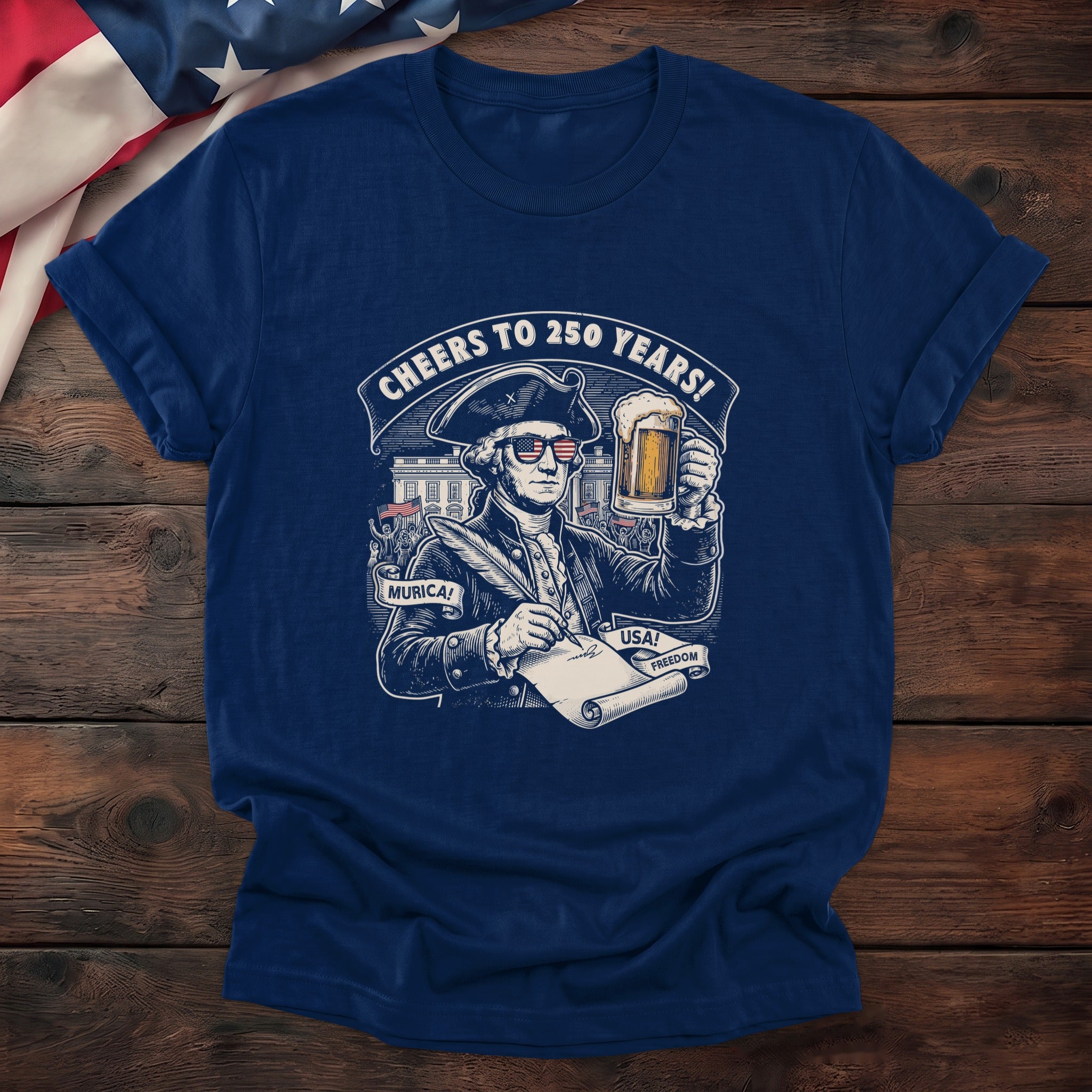 George Washington 250 Tee - Special Offer — Navy