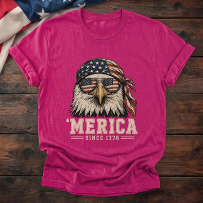 Merica Eagle Tee — Cardinal Red