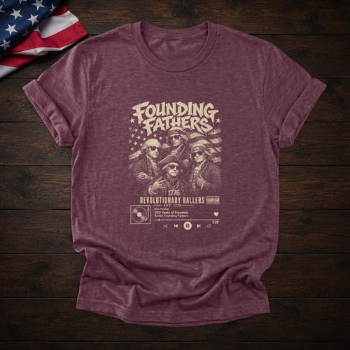 Founding Fathers Tee — Heather Maroon