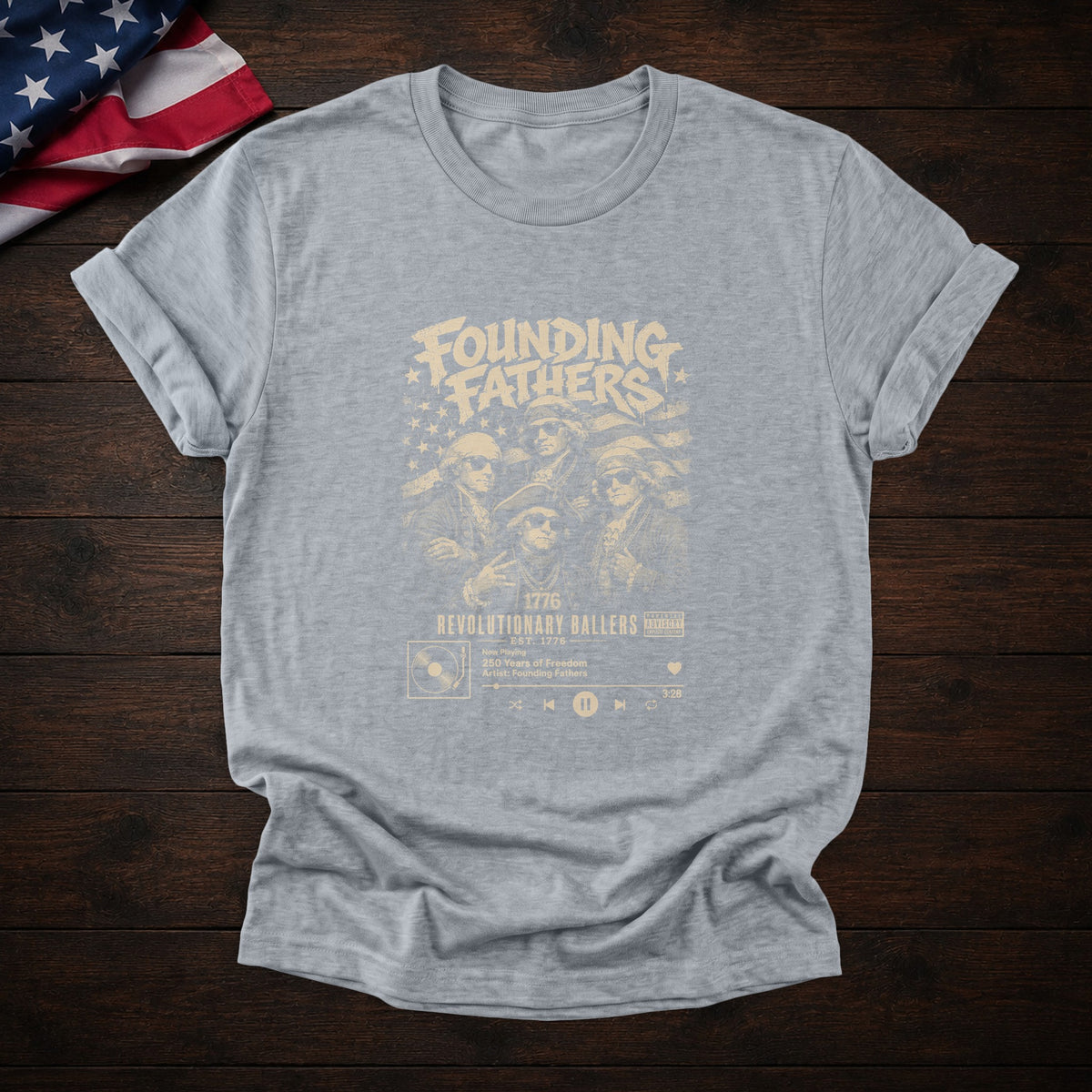 Founding Fathers Tee — Sports Gray
