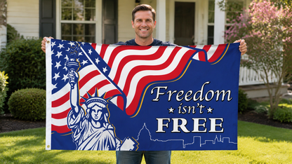 Freedom Isn't Free Liberty Flag KIE source-referenced product photo