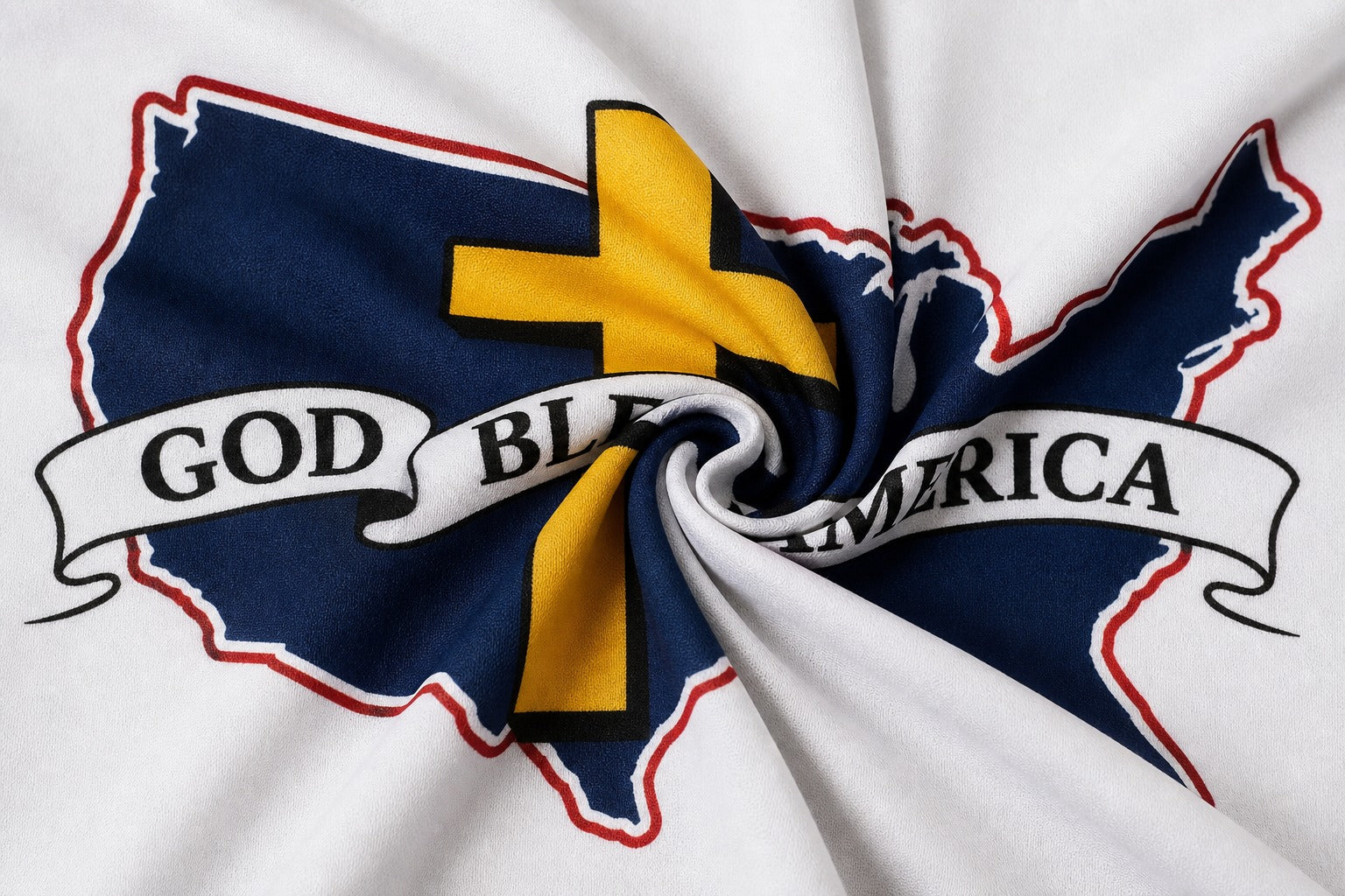 God Bless America Flag fabric detail
