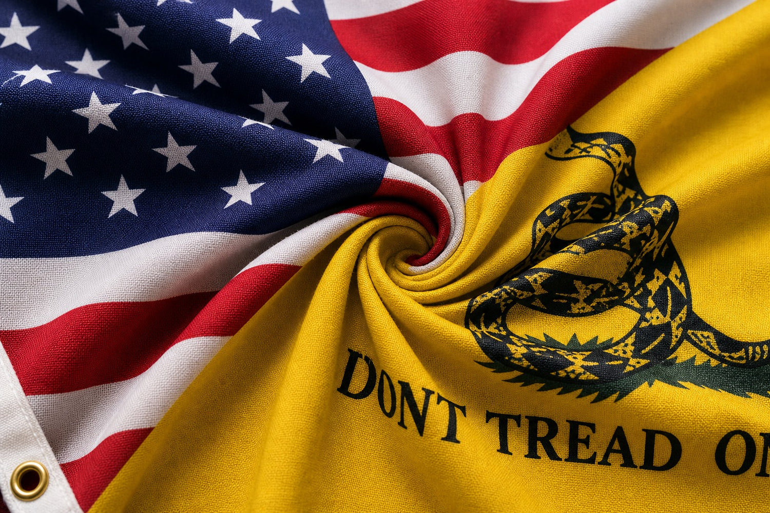 USA Gadsden Combination Flag fabric detail