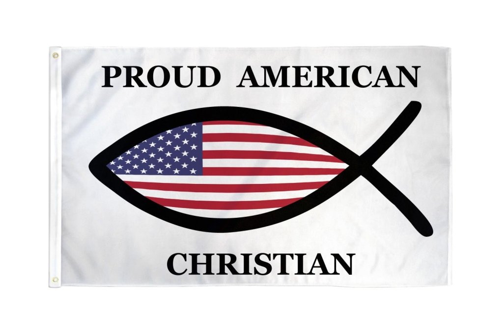 Proud American Christian Flag flat supplier product image